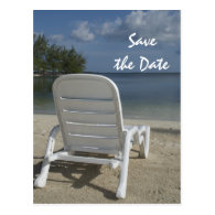 Beach Lounge Save the Date Announcement Postcards