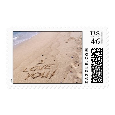 Beach love postage stamps by aslentz