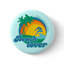 Beach Lover button by BluePlanet Beach Lover button