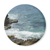Beach Meets Ocean Fridge Magnets