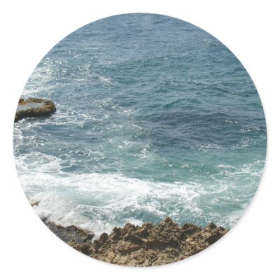 Beach Meets Ocean Stickers