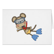 Beach Monkey Snorkeling Tshirts and Gifts Card