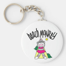 Beach Monkey Tshirts and Gifts Keychain
