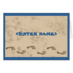 Beach Monogram notecard