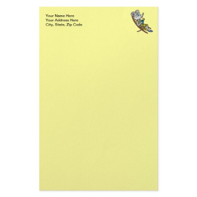 Beach Mouse Stationery by sagart1952