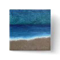 Beach Oil Painting Buttons