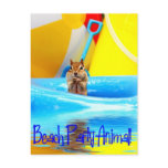 Beach Party Animal Chipmunk Postcards