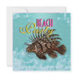 "Beach party" "any age" summer fun birthday Custom Invitations