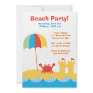 Beach Party Birthday Invitation invitation