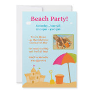 Beach Party Birthday Invitation invitation