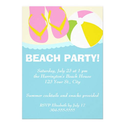 Beach Party Cards