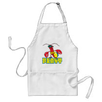 beach party cute lobster cartoon character aprons