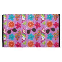 Beach Party Flip Flops Sunglasses Beachball Purple iPad Folio Cover