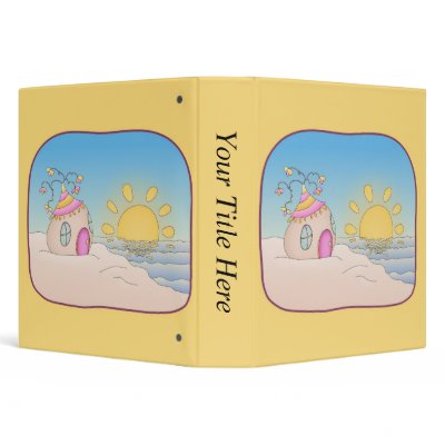 Beach Party House Vinyl Binder by Pretty_World