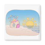 Beach Party House Fridge Magnets