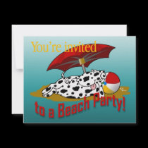 Beach Party Invitation invitations