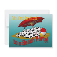 Beach Party Invitation invitation