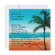Beach Party Invitation invitation