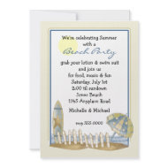 Beach Party Invitation invitation