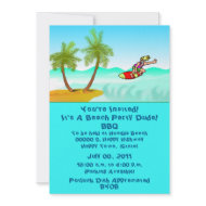 Beach Party Invitation invitation