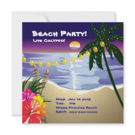 Beach Party Invitation invitation