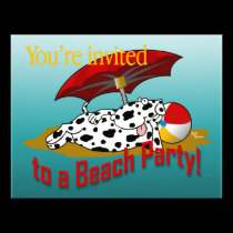 Beach Party Invitation invitations