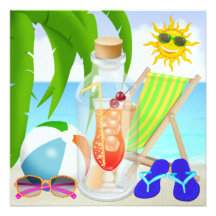 Beach Party - Invitation in a Bottle - SRF