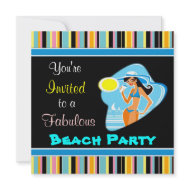 Beach Party Invitations invitation
