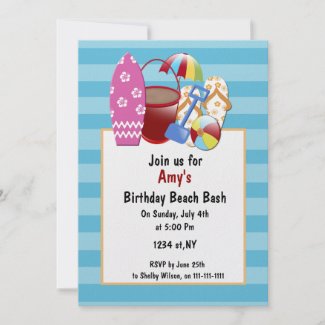Beach Party Invitations invitation