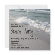 Beach Party Invite - Ocean Waves and Sand invitation