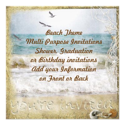 Beach Party Multi purpose Invitation