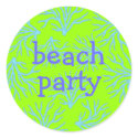 BEACH PARTY PICNIC STICKERS by boomarketing BEACH PARTY PICNIC STICKERS
