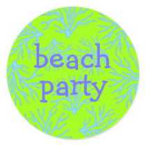 BEACH PARTY PICNIC STICKERS stickers