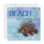 Beach party summer fun elegant invitations