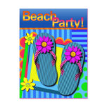 Beach Party Summer Fun Invitation Postcard