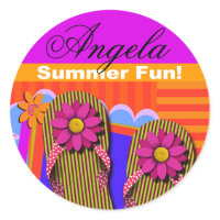 Beach Party Summer Fun Sticker