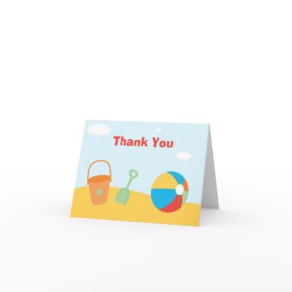Beach Party Thank You card