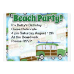 Beach Party Woodie Wagon Invite