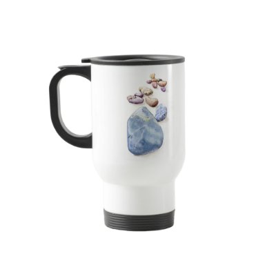 Beach Pebbles Travel Mug by floatinglemons