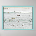 Beach Pelicans Print