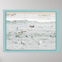 Beach Pelicans Print