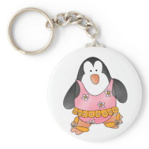 Beach Penguin Keychain