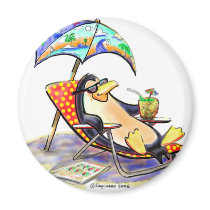 beach penguin magnets by raycasso beach penguin magnets