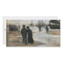 Beach, People Walking and Boats, Vincent Van Gogh Personalized Photo Card