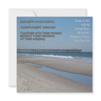 Beach Pier Wedding Invitation by LilLyss19