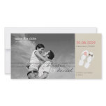 Beach Pink Flip Flops Save The Date Announcement Personalized Photo Card