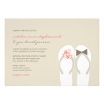 Beach Pink Flip Flops Summer Chic Wedding Invite