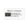 Beach pollution broken doll leg on sand personalized address label