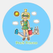 Beach Princess Sticker
