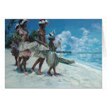 Beach Procession Greeting Card